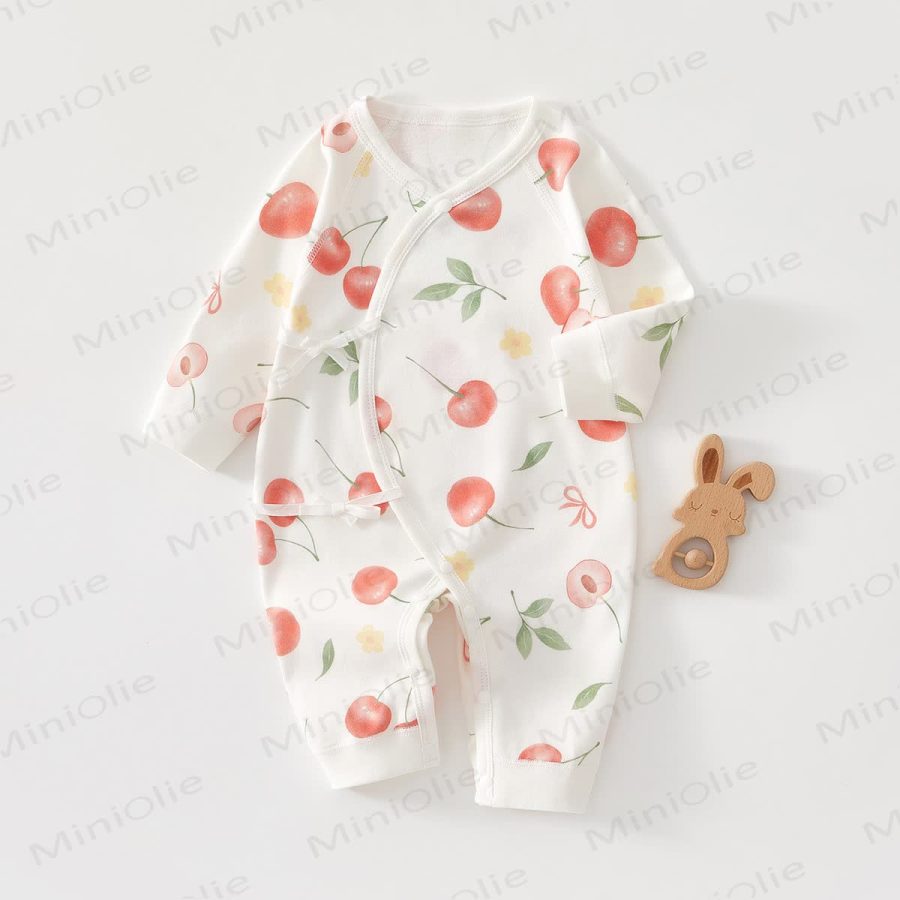 Baby Cherry Seamless Kimono Romper