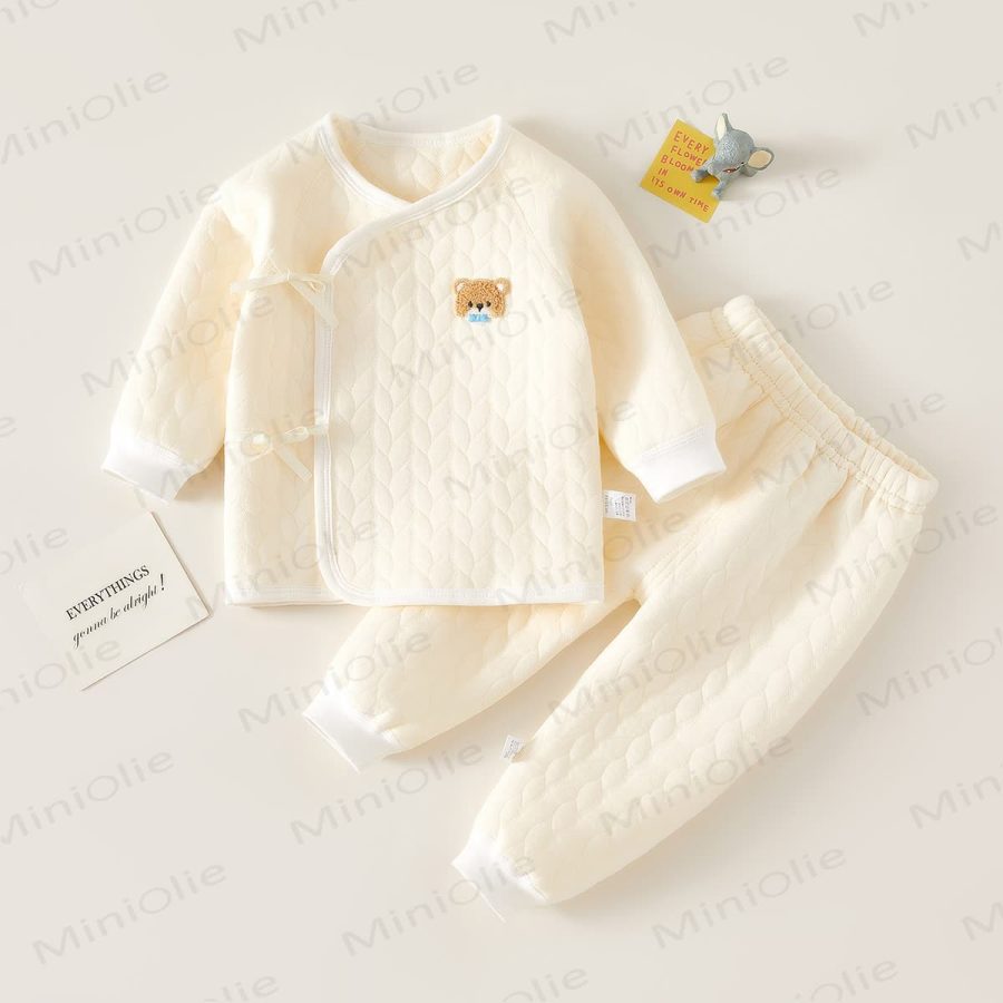 Baby 2-Piece Bear Kimono Quilted Set